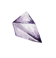 Watercolor Purple Crystal