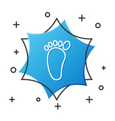 White Line Foot Massage Icon Isolated On