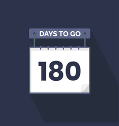 180 Days Left Countdown For Sales Promotion