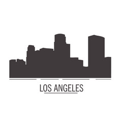 City Landscape Los Angeles In Flat Style