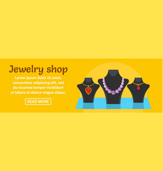 Jewelry Shop Banner Horizontal Concept