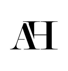 Monogram Logo Initial Letters Ah