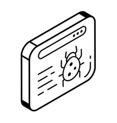 A Web Crawler Line Isometric Icon