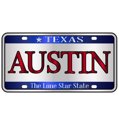 Austin Texas License Plate