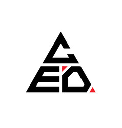 Ceo Triangle Letter Logo Design With Triangle