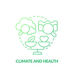 Climate And Health Green Gradient Concept Icon