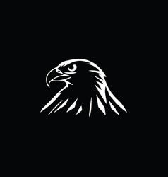 Hawk Eagle Head Art Logo Emblem