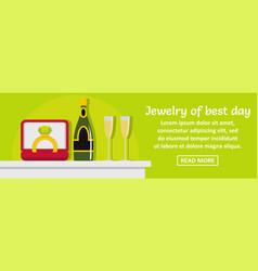 Jewelry Of Best Day Banner Horizontal Concept