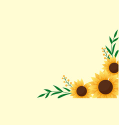 Watercolor Sunflower Border Background