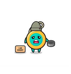 Cute Yoyo Beggar Cartoon Character