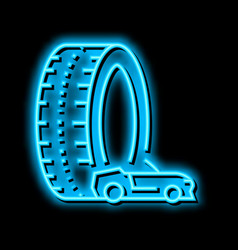 High Performance Tires Neon Glow Icon