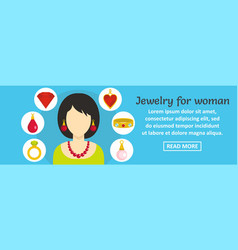 Jewelry For Woman Banner Horizontal Concept