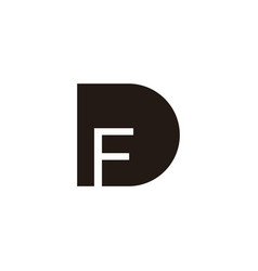 Letter F On D Geometric Symbol Simple Logo