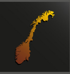 Map Norway Gold Material Europe Country