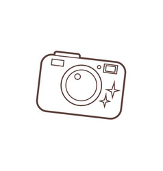 Retro Camera Line Icon