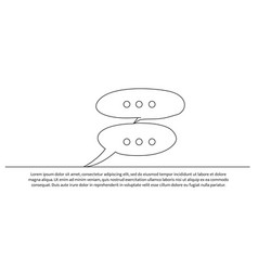 Speech Bubble One Continuous Line Design