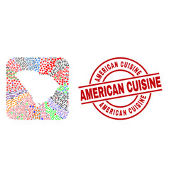 American Cuisine Stamp Seal And South Carolina