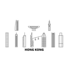 China Hong Kong Line Travel Skyline Set