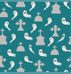 Seamless Pattern For All Saints Day Ghosts