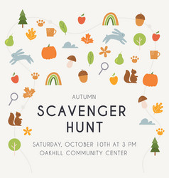 Autumn Scavenger Hunt Game Or Woodland Walk Card