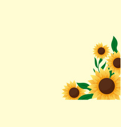 Watercolor Sunflower Border Background