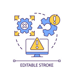 Computer System Breakdown Concept Icon