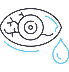 Conjunctivitis Line Icon Outline Symbol