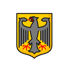 German Eagle Banner Flag Of Deutschland Color Icon