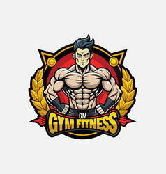 Gym Fitness Mascot Logo Template