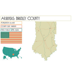 Map Of Bradley County In Arkansas Usa