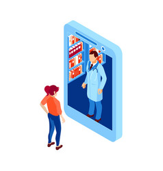 Telemedicine Isometric Icon