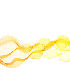 Yellow Wavy Lines Abstract Design Element Eps 10