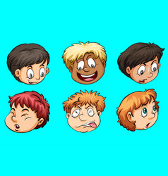 A Group Of Faces Showing Different Expressions