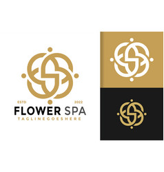 Letter S Flower Spa Elegant Logo Design Brand