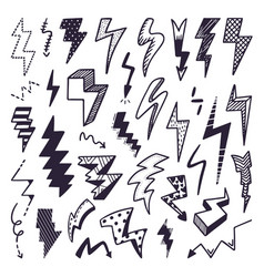 Sketch Lightning Thunder Doodle Bolts