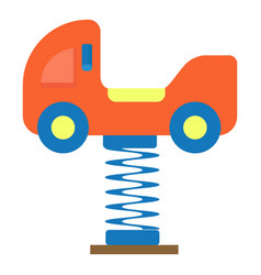 Spring Car Icon Cartoon Game School