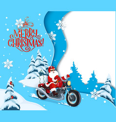 Christmas Paper Cut Cartoon Santa On Bike Template