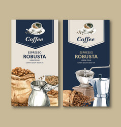 Coffee Packaging Bag Design With Bean Cup