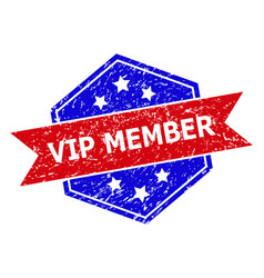 Hexagonal Bicolor Vip Member Stamp Seal