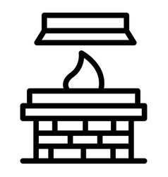 Brick Fireplace Icon Outline Furnace