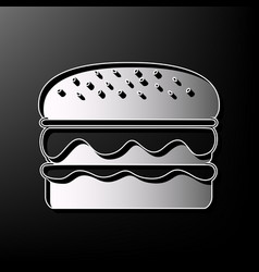 Burger Simple Sign Gray 3d Printed Icon