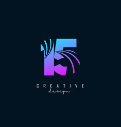 Colorful Creative Number 15 1 5 Logo With Leading