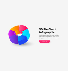 Isometric Pie Chart Infographic 3d Diagram