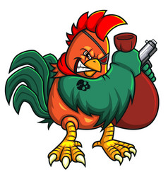 Bandits Rooster Holding Gun