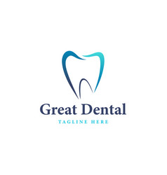 Dentist Logo Tooth Shape Design