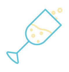 Neon Champagne Glass Icon