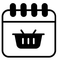 Shopping Date Black Filled Line Icon Black Friday