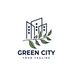 Line Art Urban Design Logo Eco-friendly High Rise