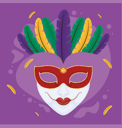 Mardi Gras Mask And Feathers