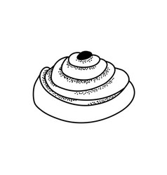 An Outline-style Cinnamon Bun